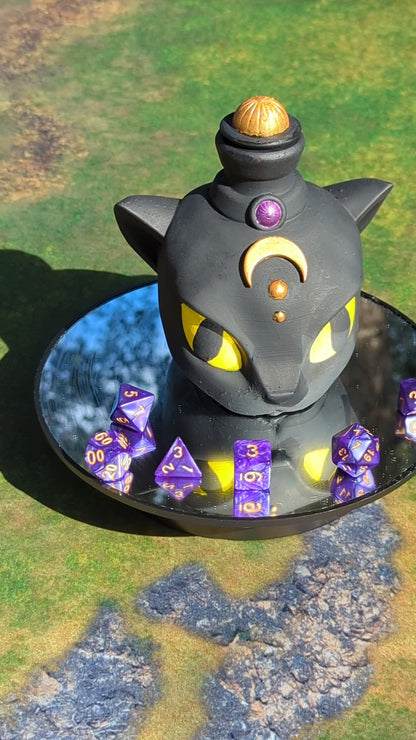 Darkvision - Cat's Agility Potion 3D Printed Dice Jail | RPG Dice Vault | D20 Storage Box  | Player Gift - Enhance Nighttime Adventures!