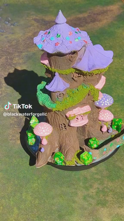 Fairy 3D Printed Dice Tower - Fate's End Collection - Flutter Through Enchanted Rolls with Whispering Wings and Magical Mirth!