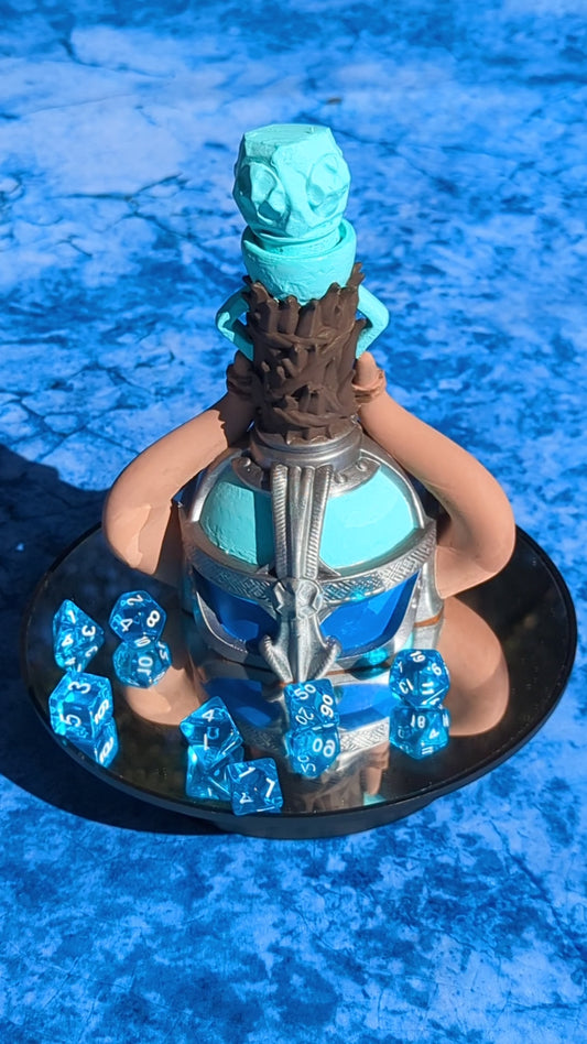 Frost Giant's Strength Potion 3D Printed Dice Jail | RPG Dice Vault | D20 Storage Box  | Wargaming - Player Gift - Embrace Icy Power!