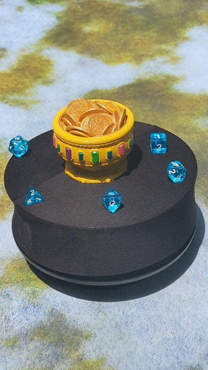 Treasure Cup 3D Printed Dice Jail | RPG Dice Vault | D20 Box | Player Gift - Plunder and Lock Away Dice with the Treasure Cup Dice Jail!