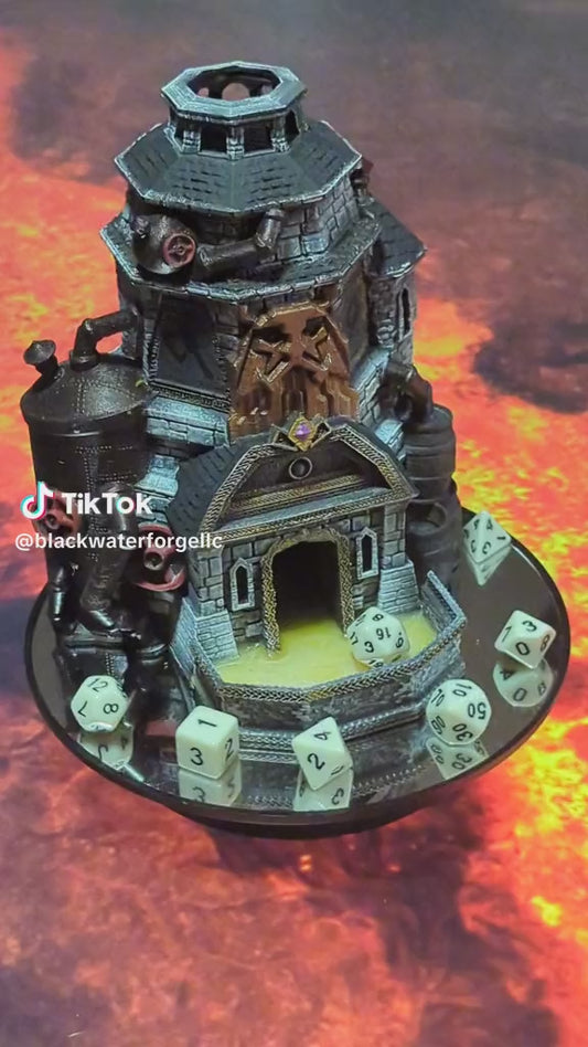 Dwarven Brewery Dice Tower - Fate's End Collection - Pour Forth Legendary Rolls Amidst Ale-Infused Anvils!