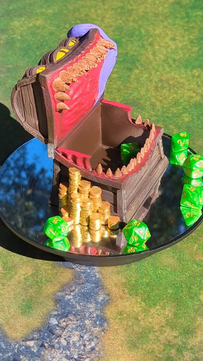 Mimic 3D Printed Dice Jail | RPG Dice Vault | D20 Storage Box | Player Gift - Beware the Mimic Dice Jail: Where Chance and Mystery Converge!