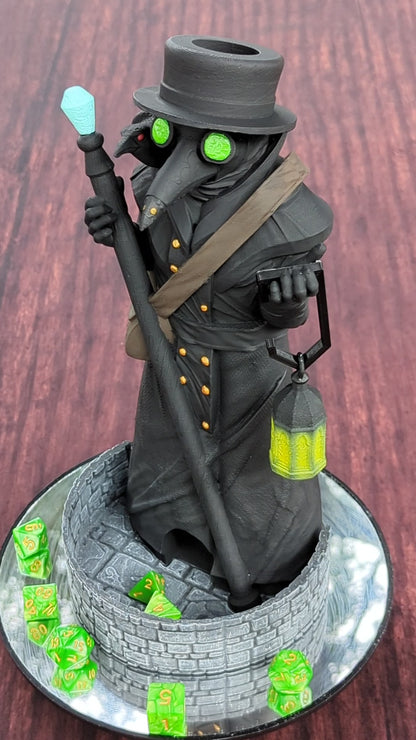 Plague Doctor 3D Printed Dice Tower | RPG Dice Tray | Gothic Decor | Unique Gift - Embrace Dark Ambiance!