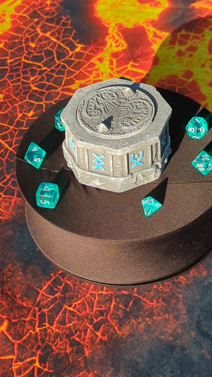 Dwarven 3D Printed Dice Vault | Dice Jail | DnD Can Holder | Table Coaster | Mythic Mugs Collection by Ars Moriendi 3D- Forge Your Destiny!