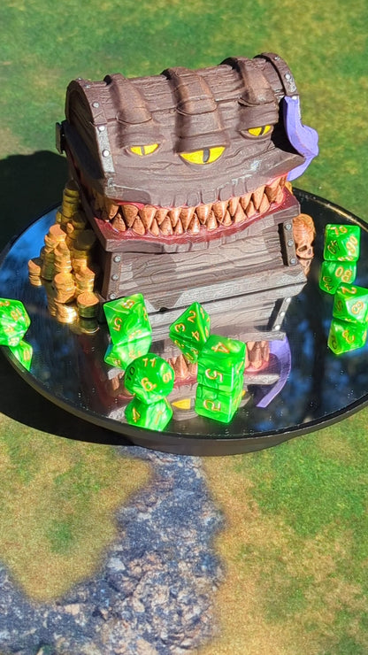 Mimic 3D Printed Dice Jail | RPG Dice Vault | D20 Storage Box | Player Gift - Beware the Mimic Dice Jail: Where Chance and Mystery Converge!