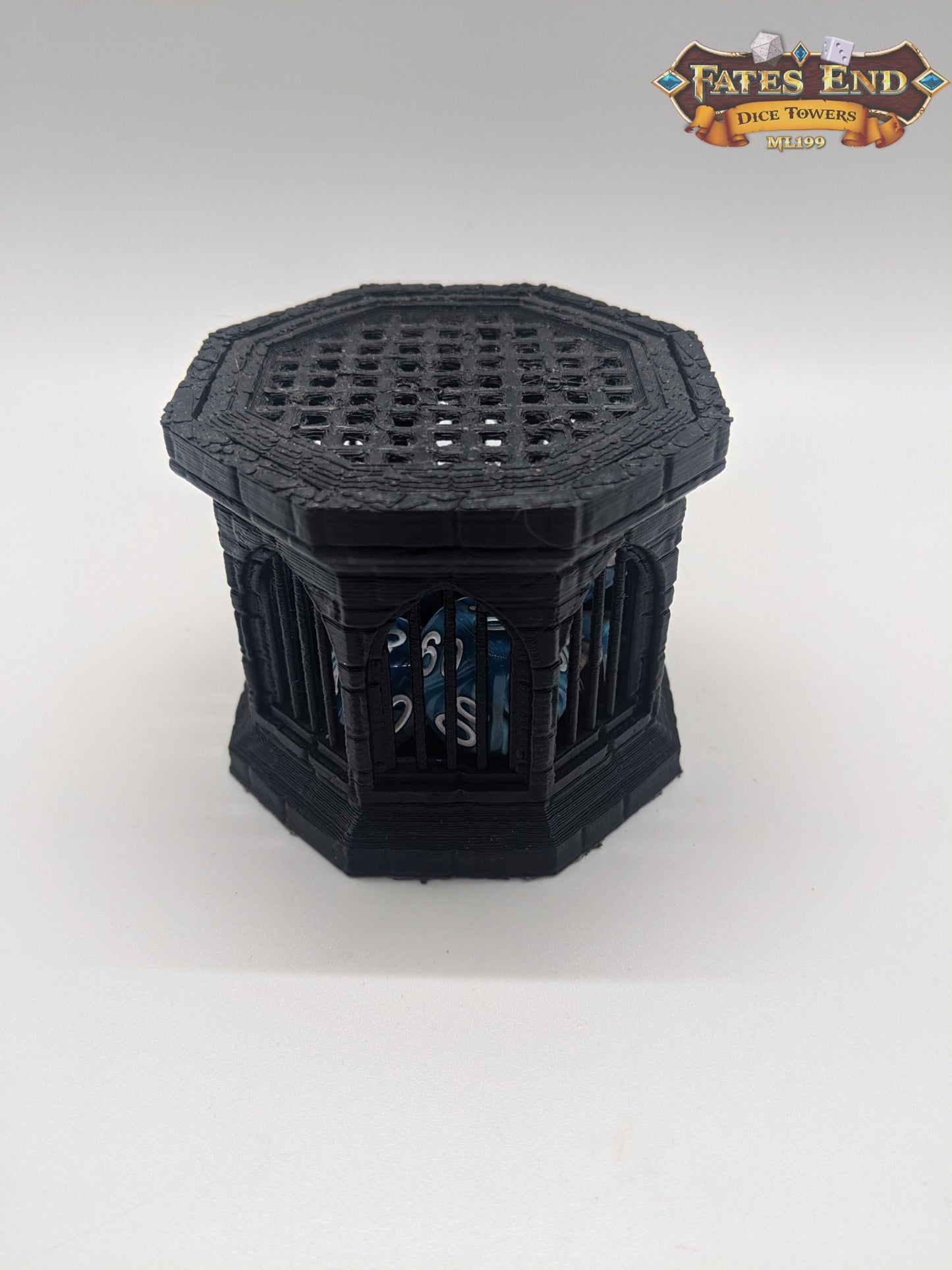 Dice Stone Jail 3D Printed- Fate's End Collection - Encase Wayward Rolls in Timeless Stone Fortresses.