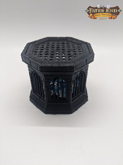 Stone 3D Printed Dice Jail - Fate's End Collection - Encase Wayward Rolls in Timeless Stone Fortresses!
