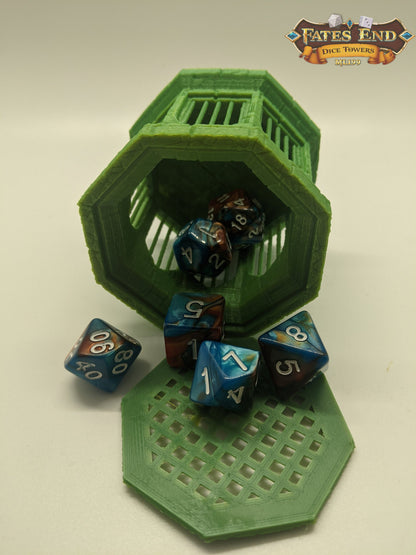 Stone 3D Printed Dice Jail - Fate's End Collection - Encase Wayward Rolls in Timeless Stone Fortresses!
