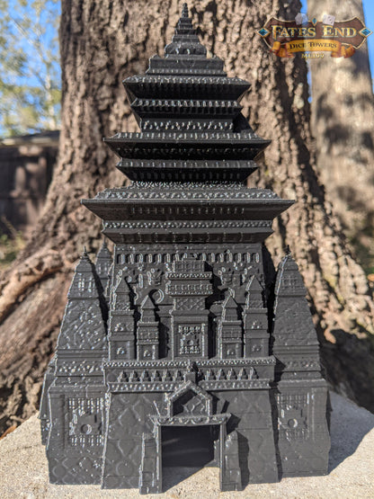 Monk 3D Printed Dice Tower- Fate's End Collection- Channel Tranquil Strength and Unwavering Focus!