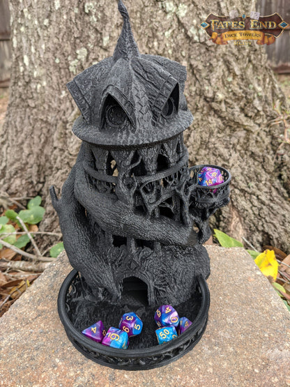 Druid 3D Printed Dice Tower - Fate's End Collection - Harness Nature's Magic and Ancient Rituals with Every Roll!