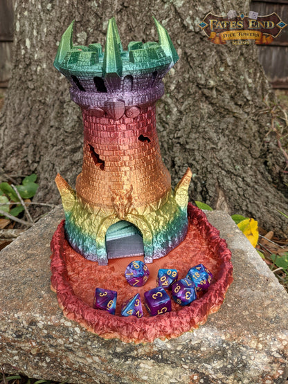 Fighter 3D Printed Dice Tower - Fate's End Collection - Stand your ground with each roll!