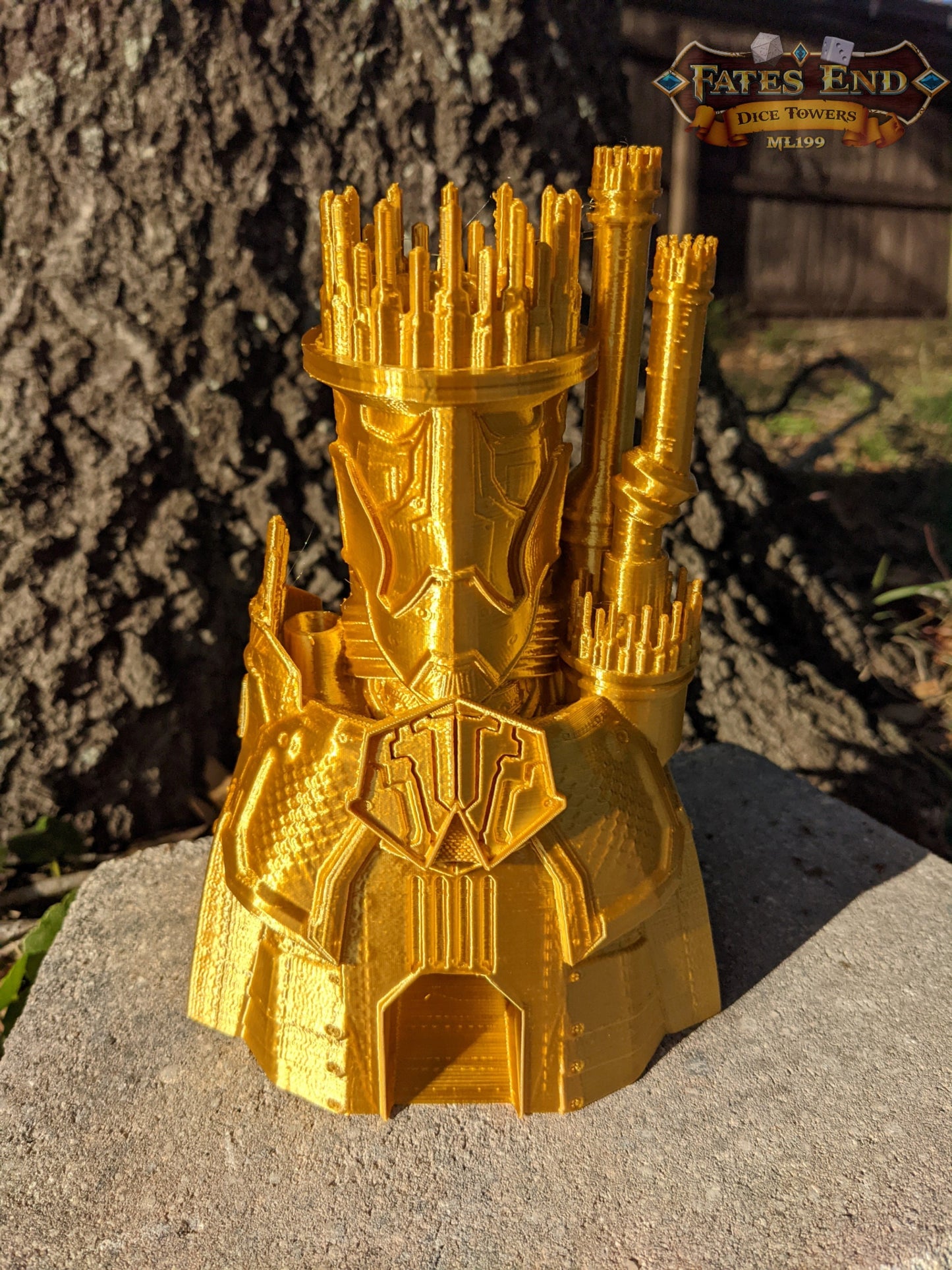 Warforged Steampunk 3D Printed Dice Tower - Fate's End Collection - Forge Rolls in the Crucible of Mechanized Might and Living Steel.