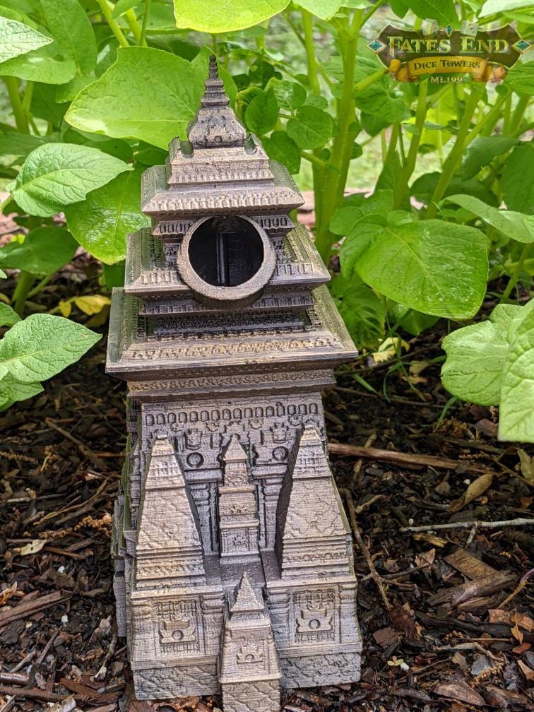 Monk 3D Printed Dice Tower - Fate's End Collection - Tabletop RPG Gaming Fantasy Cosplay - Pathfinder DnD D&D Wargaming.