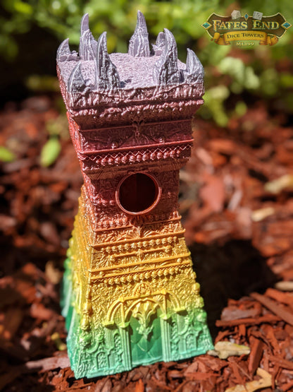 Necromancer 3D Printed Dice Tower- Fate's End Collection - Summon Rolls from the Cryptic Abyss, Commanding the Dark Arts and Undying Spirits!