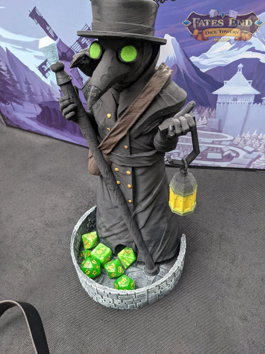 Plague Doctor 3D Printed Dice Tower | RPG Dice Tray | Gothic Decor | Unique Gift - Embrace Dark Ambiance!
