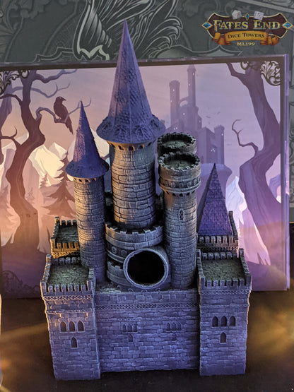Vampire 3D Printed Dice Tower - Fate's End Collection - Cast Rolls in the Shadows of Immortal Elegance and Dark Desires!