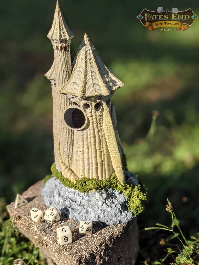 Skeletal Dragon Necromancer Lich 3D Printed Dice Tower-Fate's End Collection-Tabletop RPG Cosplay - Dungeons and Dragon DnD D&D Wargaming.