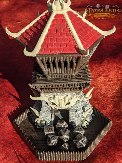 Barbarian Class 3D Printed RPG Dice Tower - Fate's End Collection - Channel the Savage Might of Ancient Warriors with Each Roll.
