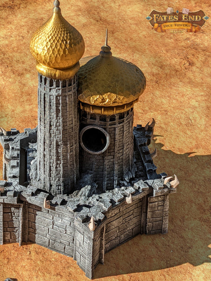 Dragonlance Weis-Hickman 3D Printed Dice Tower - Fate's End Collection - Embark on Legendary Quests, Honoring Epic Narratives with Each Roll