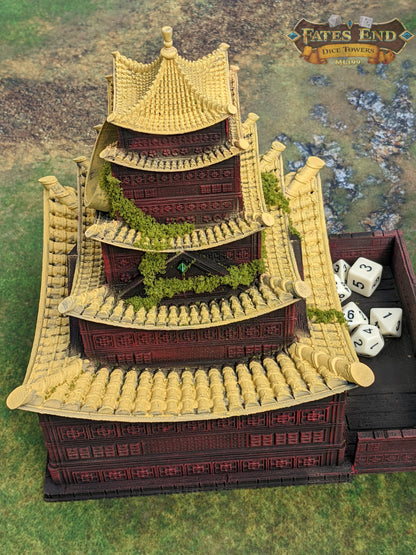 Pagoda Temple - 3D Printed Dice Tower - Fate's End Collection - Channel Serenity & Precision Rolls.