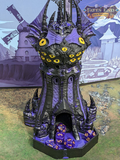 Warlock Class 3D Printed Dice Tower - Fate's End Collection -Tabletop RPG Gaming Fantasy Cosplay - Plunge deep into the mystical abyss!