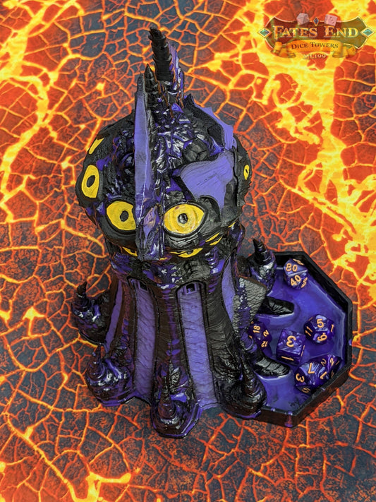 Warlock Class 3D Printed Dice Tower - Fate's End Collection -Tabletop RPG Gaming Fantasy Cosplay - Plunge deep into the mystical abyss!