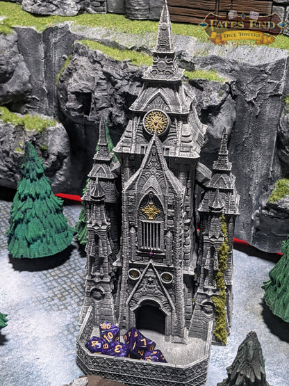 Vampire Cathedral 3D Printed Dice Tower - Fate's End Collection - Tabletop RPG Gaming Fantasy Cosplay - Embrace Dark Majesty!