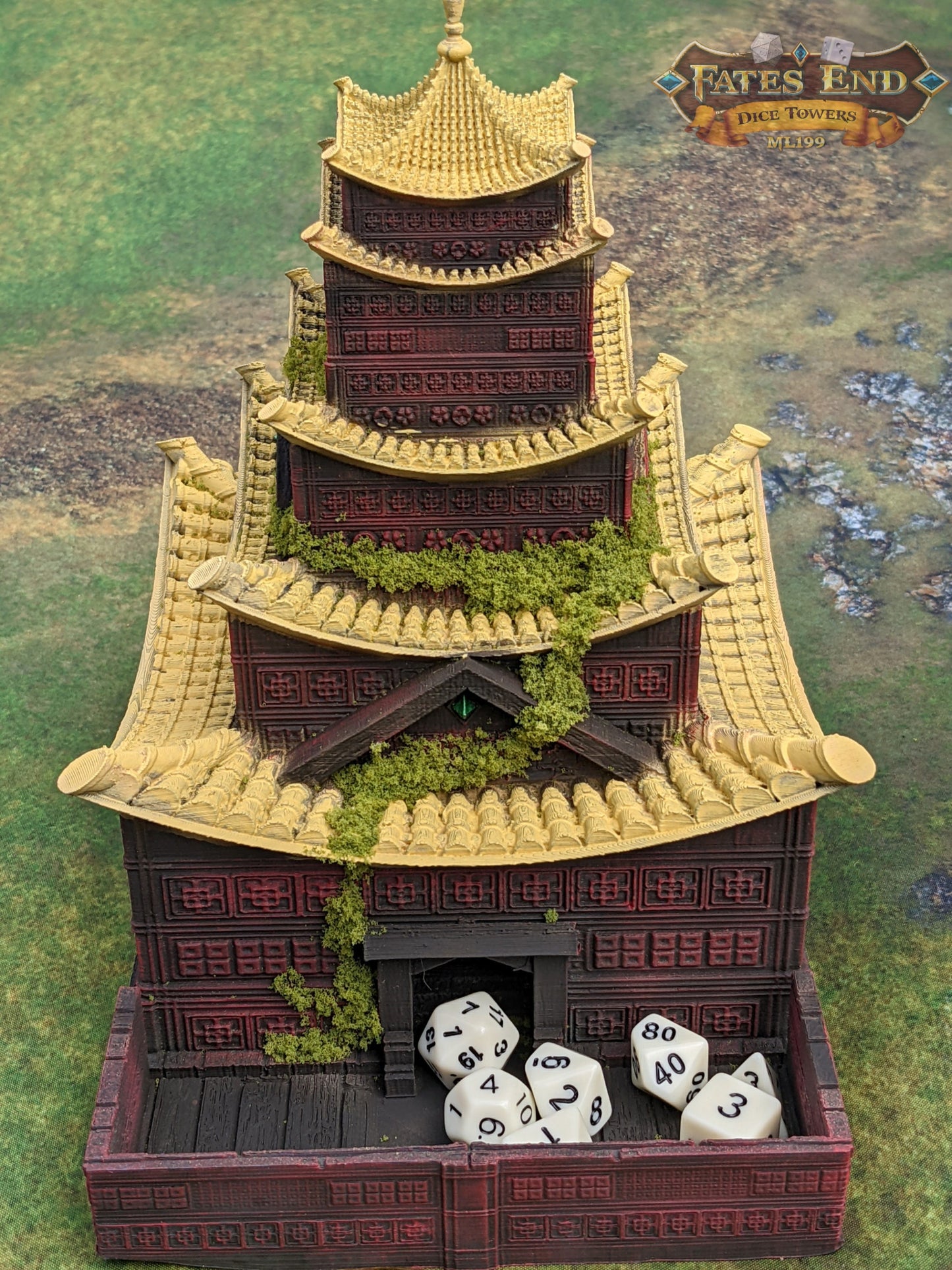 Pagoda Temple - 3D Printed Dice Tower - Fate's End Collection - Channel Serenity & Precision Rolls.