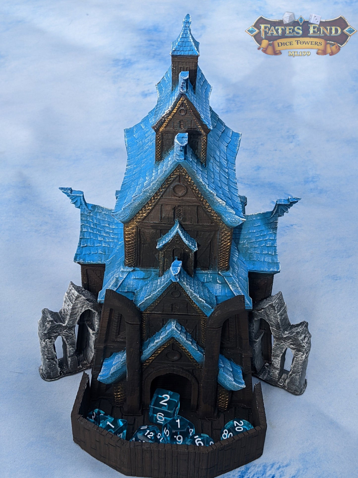 Valkyrie - Viking 3D Printed Dice Tower - Fate's End Collection - Unleash Valhalla's Spirit with Every Roll.