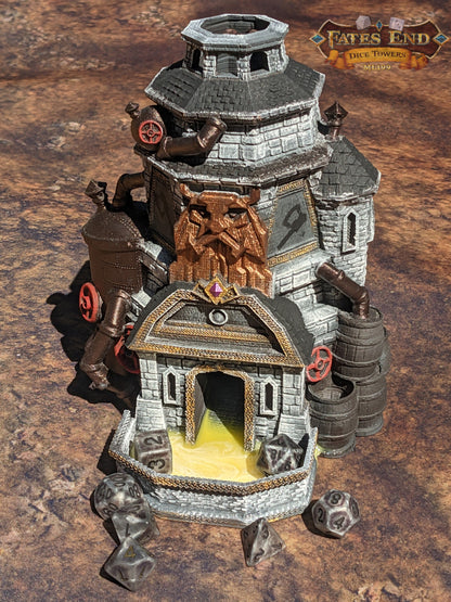 Dwarven Brewery Dice Tower - Fate's End Collection - Pour Forth Legendary Rolls Amidst Ale-Infused Anvils!