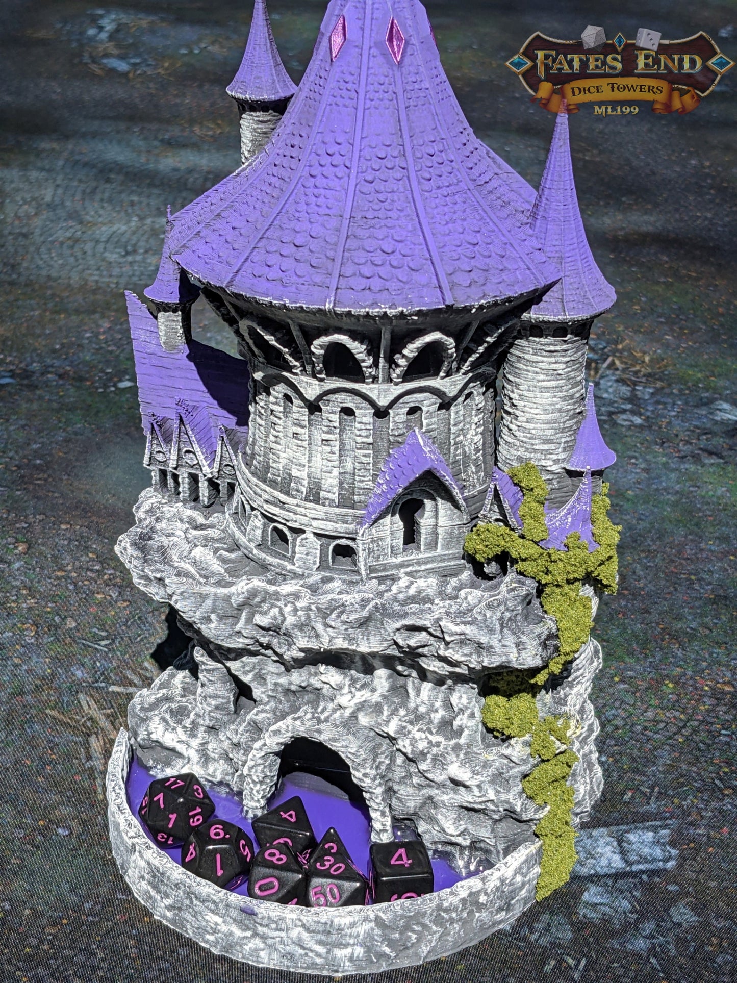 Sorcerer Class 3D Printed Dice Tower - Fate's End Collection - Tabletop RPG Gaming Fantasy Cosplay - Step into the realm of arcane energies.