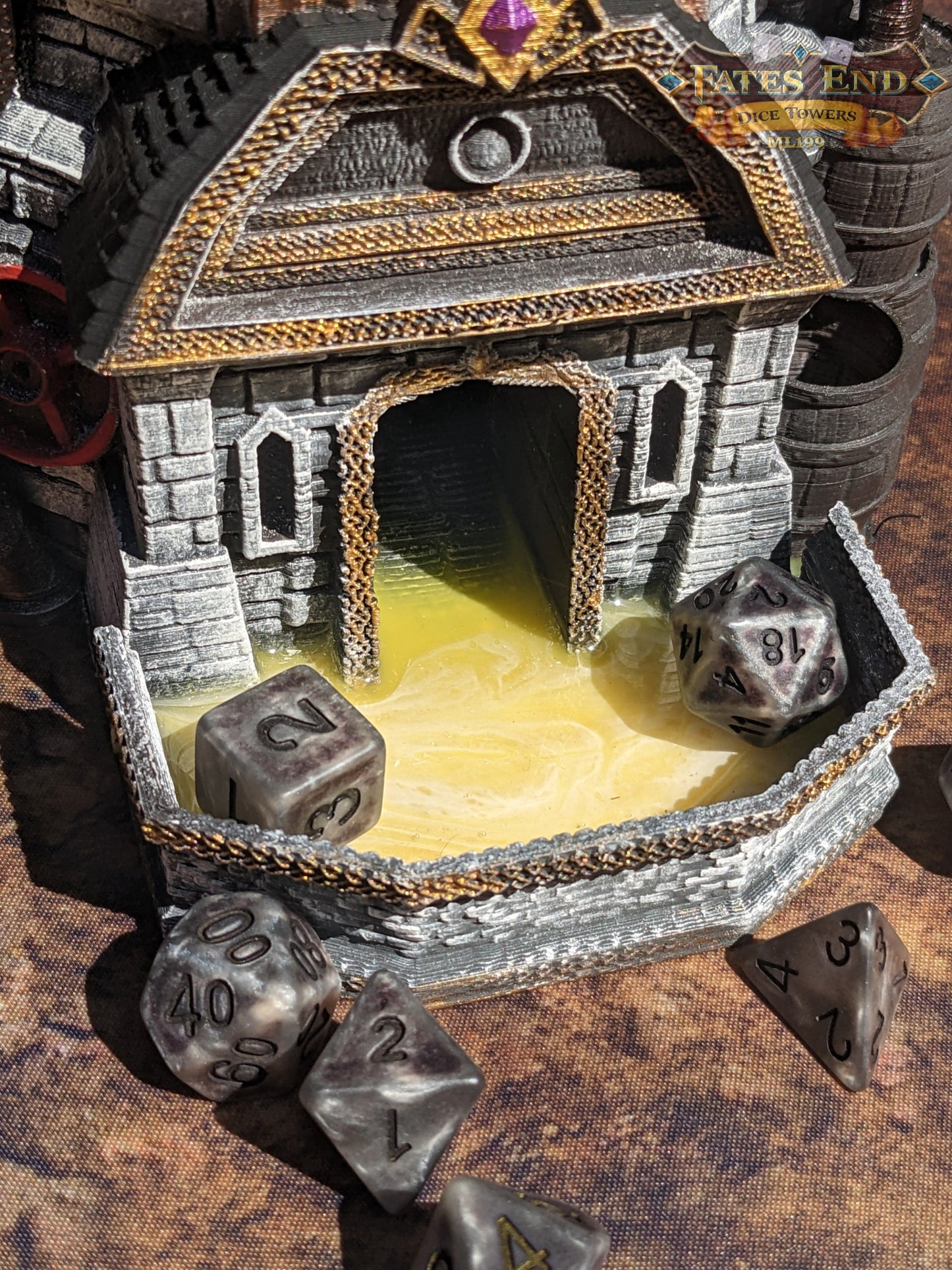 Dwarven Brewery Dice Tower - Fate's End Collection - Pour Forth Legendary Rolls Amidst Ale-Infused Anvils.