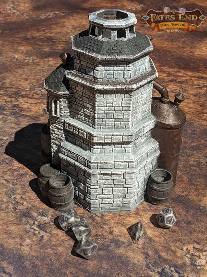 Dwarven Brewery Dice Tower - Fate's End Collection - Pour Forth Legendary Rolls Amidst Ale-Infused Anvils!