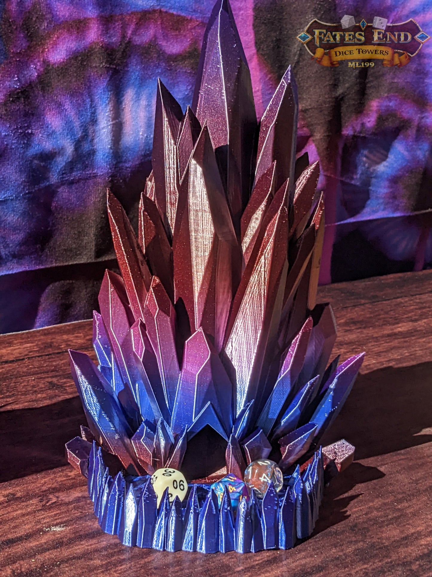 Crystal Dice Tower - Fate's End Collection - Channel Luminous Magic and Clarity with Every Prism Roll.