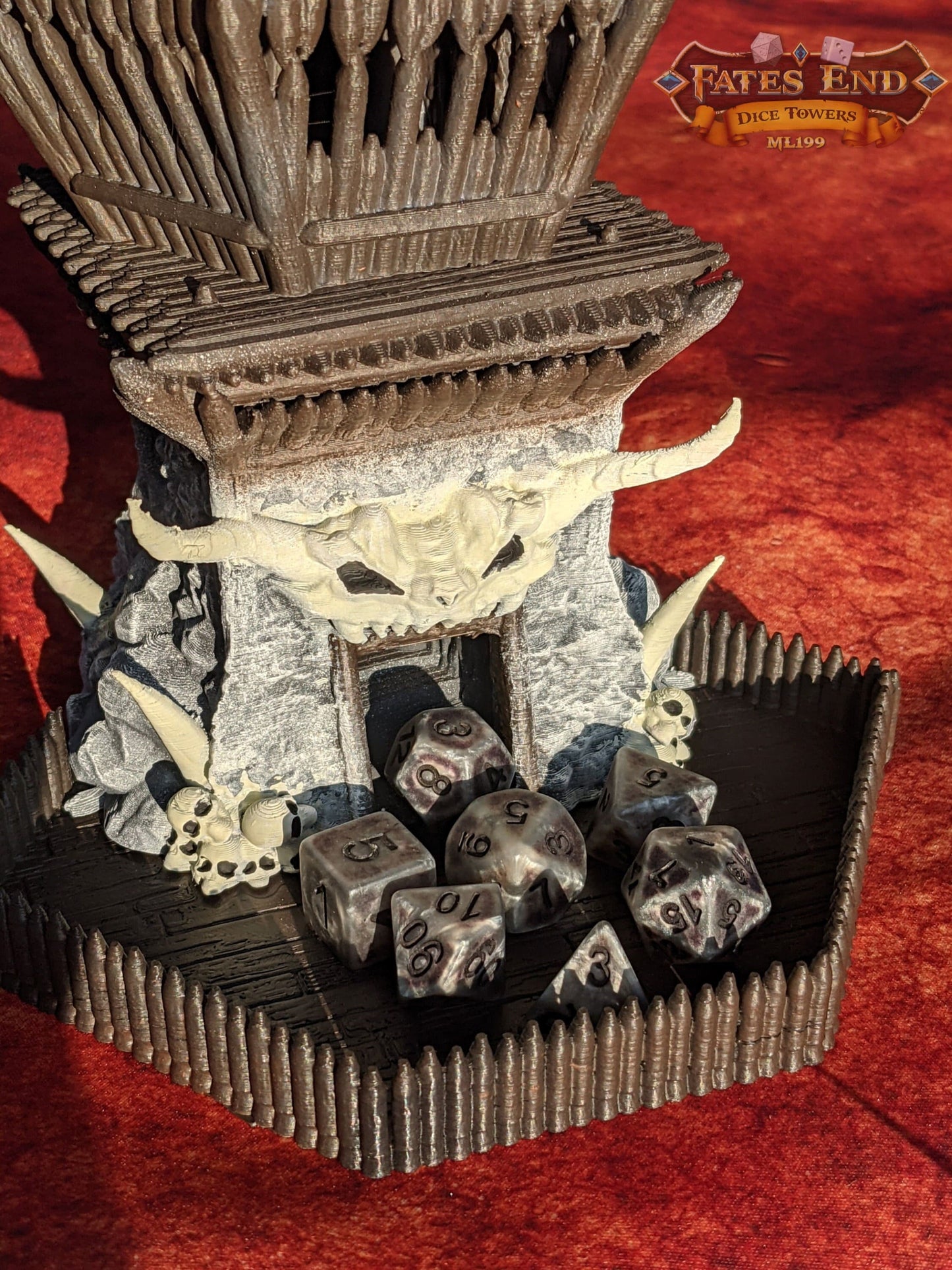 Barbarian Class 3D Printed RPG Dice Tower - Fate's End Collection - Channel the Savage Might of Ancient Warriors with Each Roll.