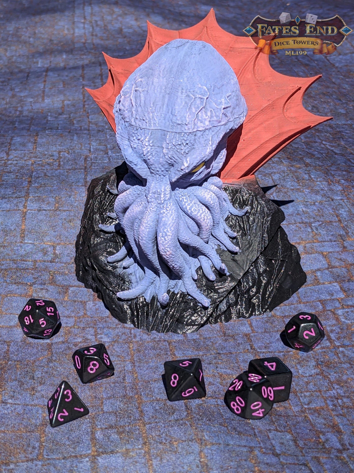 Mind Flayer 3D Printed Dice Box/Jail/Vault/Prison - Fate's End Collection - RPG Tabletop Gaming Cosplay - Dungeons and Dragon DnD Wargaming.