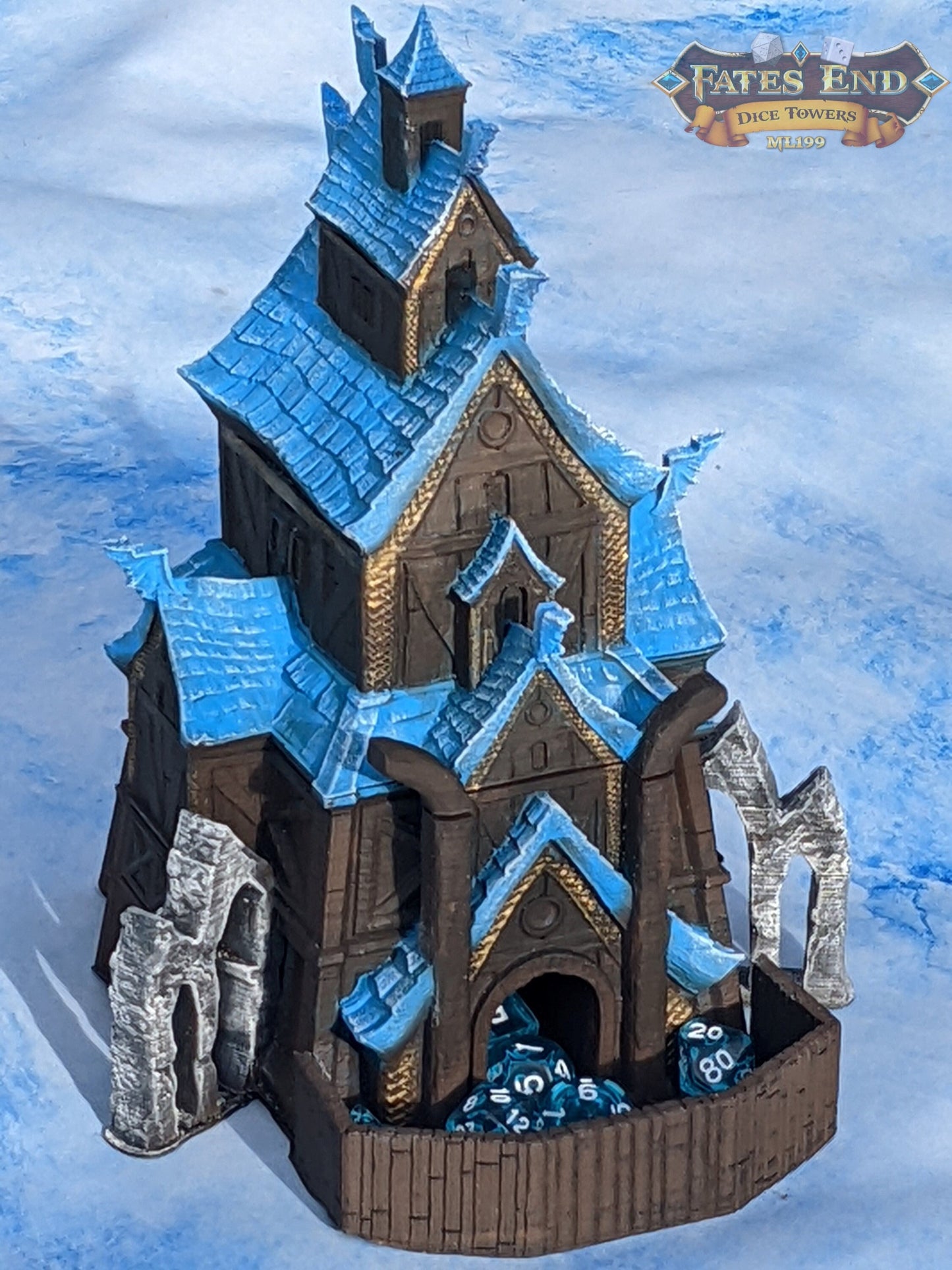 Valkyrie - Viking 3D Printed Dice Tower - Fate's End Collection - Unleash Valhalla's Spirit with Every Roll.