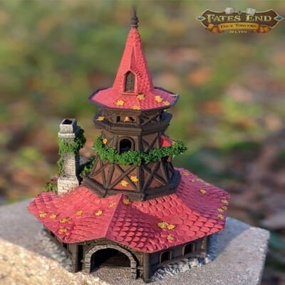Bard Class 3D Printed RPG Dice Tower - Fate's End Collection - Serenade the Dice Gods with Melodious Rolls and Tales of Epic Adventures.