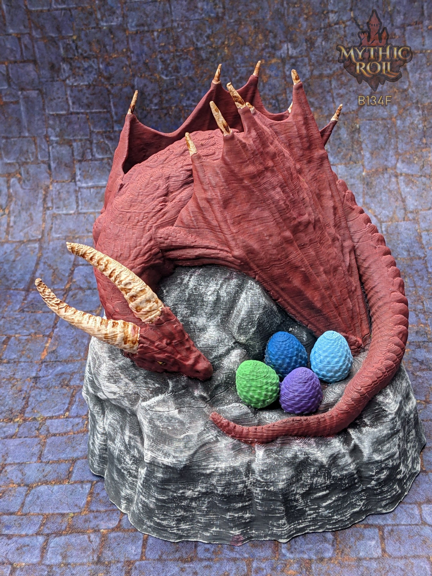 Dragon's Egg Nest 3D Printed Dice Jail - Unchained Games - Mythic Roll Collection - Guard Your Dice in Style