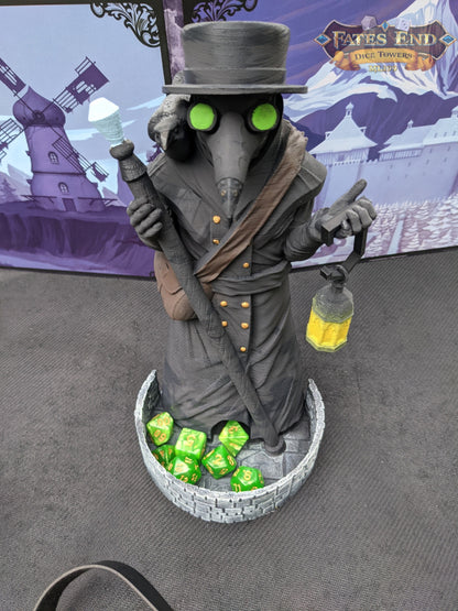 Plague Doctor 3D Printed Dice Tower | RPG Dice Tray | Gothic Decor | Unique Gift - Embrace Dark Ambiance!