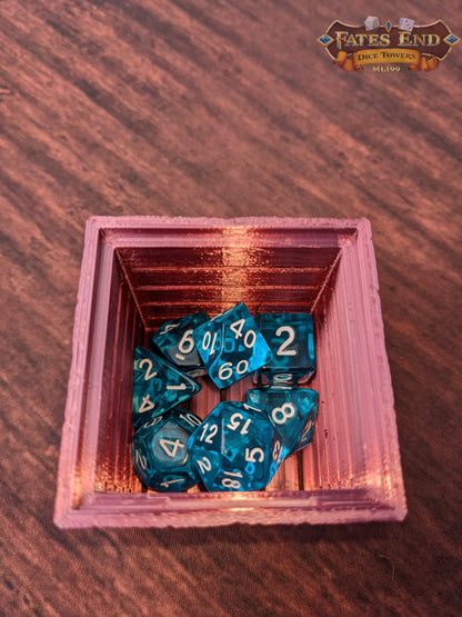 Wooden Crate 3D Printed Dice Box/Dice Jail/Dice Vault - Fate's End Collection -  Rustic Storage to organize your dice in style.