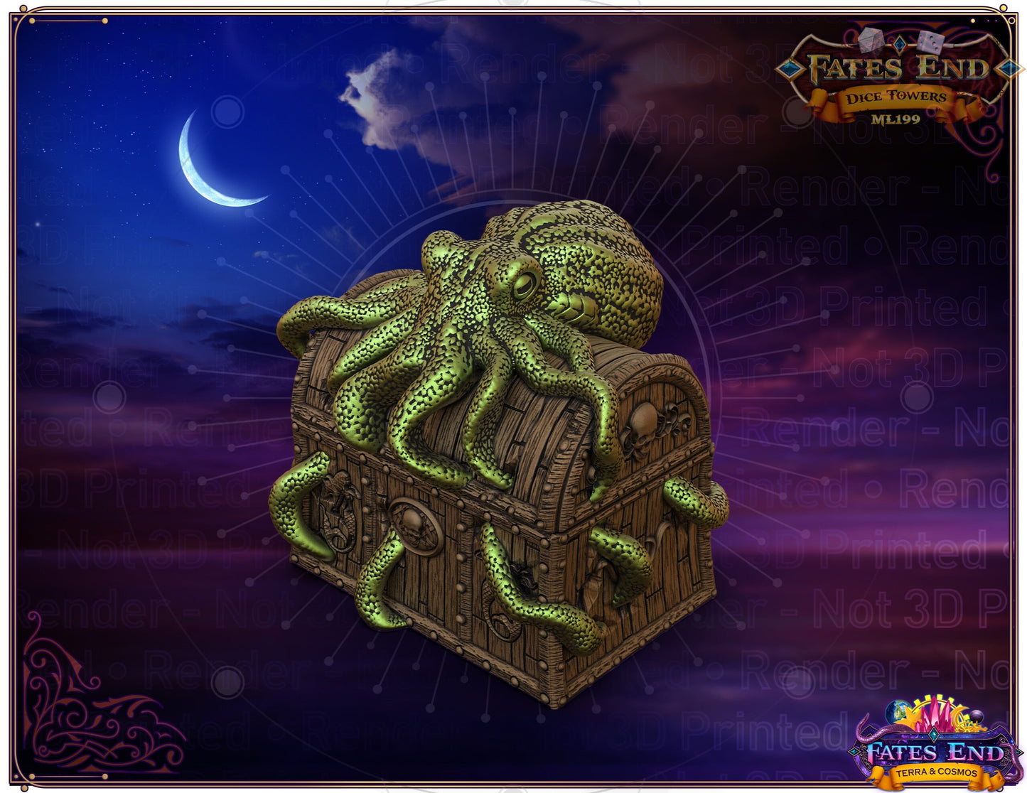 Davy Jones Locker Dice Box/Jail/Vault - Fate's End Collection - Secure Your Dice in the Sunken Depths of Legendary Lore.