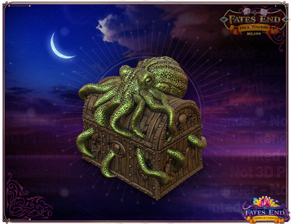 Davy Jones Locker 3D Printed Octopus Dice Jail | Pirate Dice Vault | D20 Box | Player Gift -Buried in the Sunken Depths of Legendary Lore!