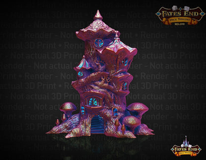 Fairy 3D Printed Dice Tower - Fate's End Collection - Flutter Through Enchanted Rolls with Whispering Wings and Magical Mirth!