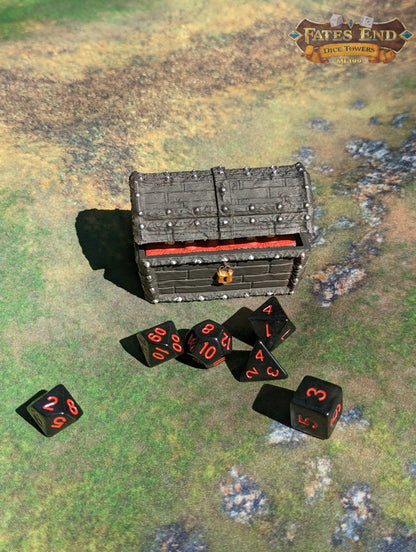 Mimic 3D Printed Dice Jail | RPG Dice Vault | D20 Box | Player Gift - Fate's End Collection - Deadly Treasure!