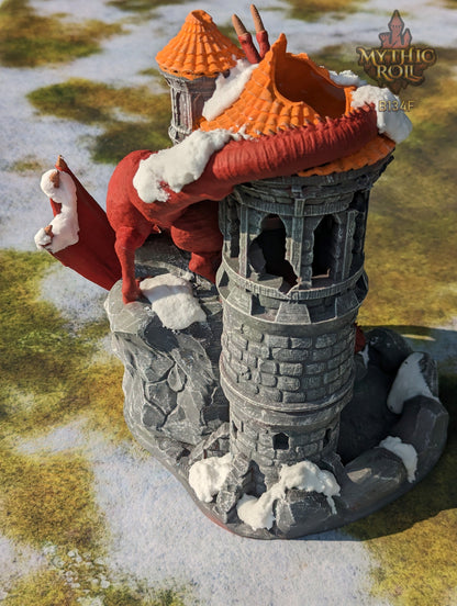 Dragon 3D Printed Dice Tower - Mythic Roll Collection by Unchained Games -  Ascend to New Heights with your Rolls!