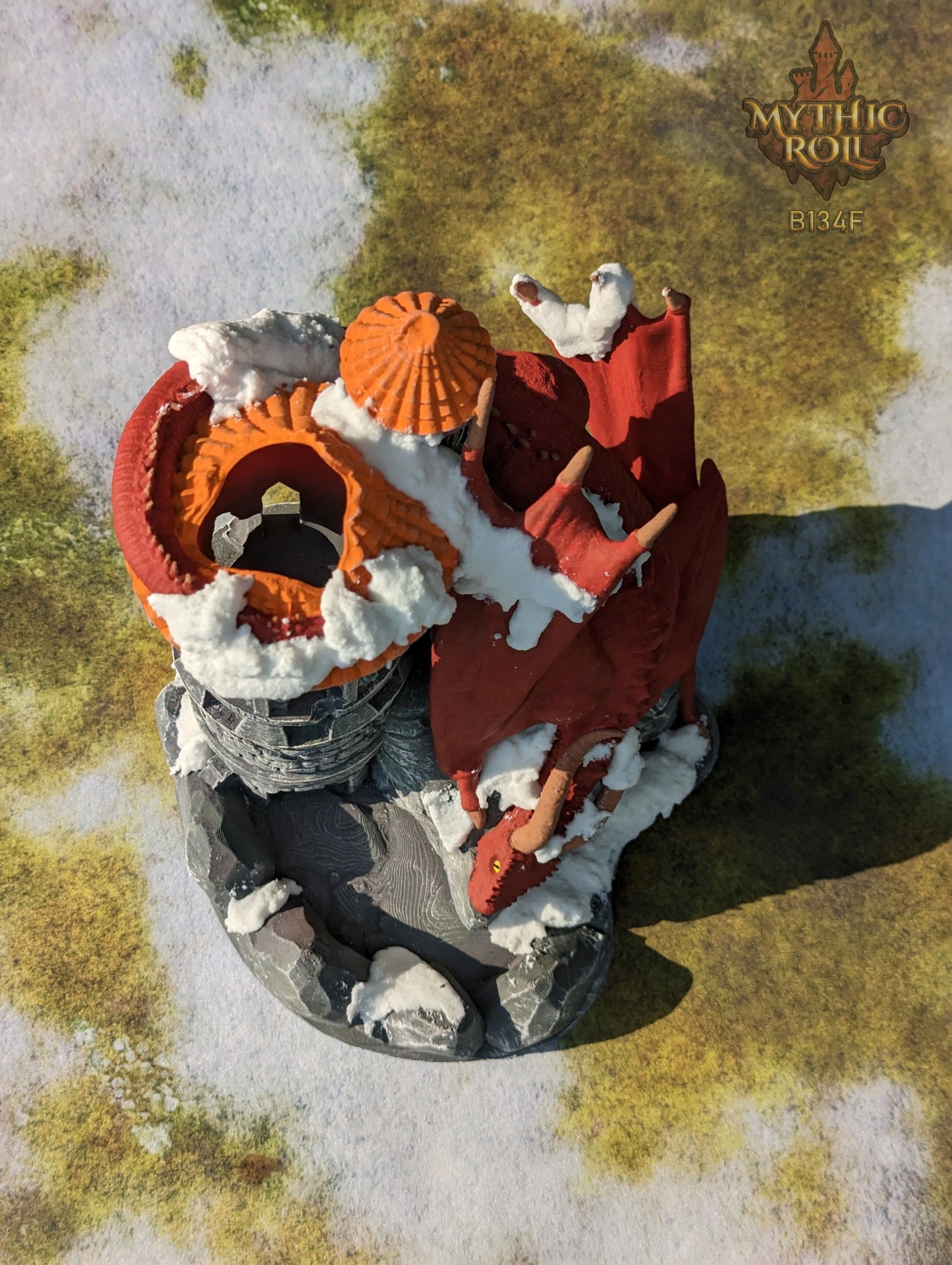 Watchtower Dragon 3D Printed Dice Tower - Mythic Roll Collection - Unchained Games -  Ascend to New Heights with your Rolls.