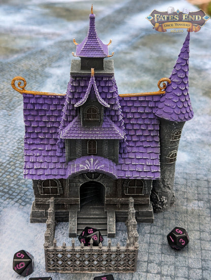 Orphanage Schoolhouse 3D Printed Dice Tower - Fate's End Furhaven Collection - Journey Back to a Time of Old Tales and Whispered Legends!