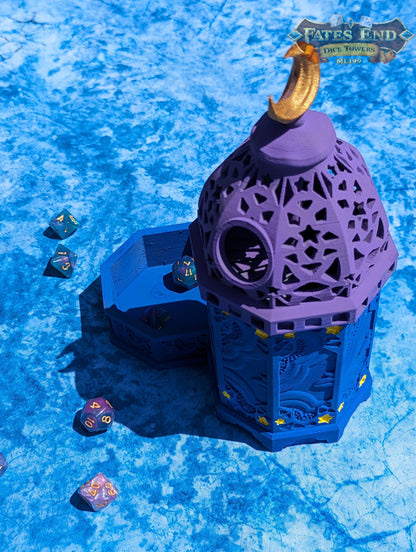 Lantern 3D Printed Dice Tower - Fate's End Furhaven Collection - Illuminate Your Destiny!
