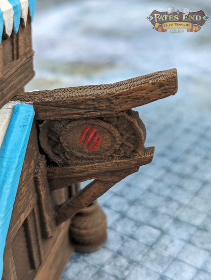 Catfolk-Tabaxi 3D Printed Dice Tower - Fate's End Collection - Pounce on Destiny with Feline Grace and Mystery.